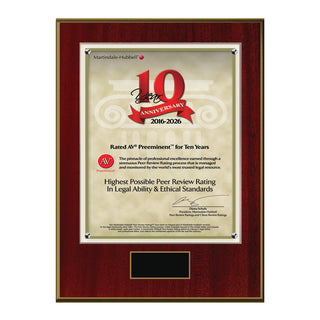 2026 Martindale AV Preeminent 10th Anniversary (213070)