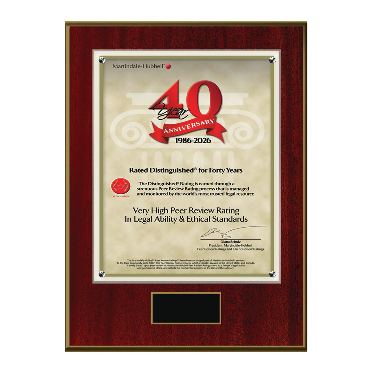 2026 Martindale Distinguished 40th Anniversary (213055)