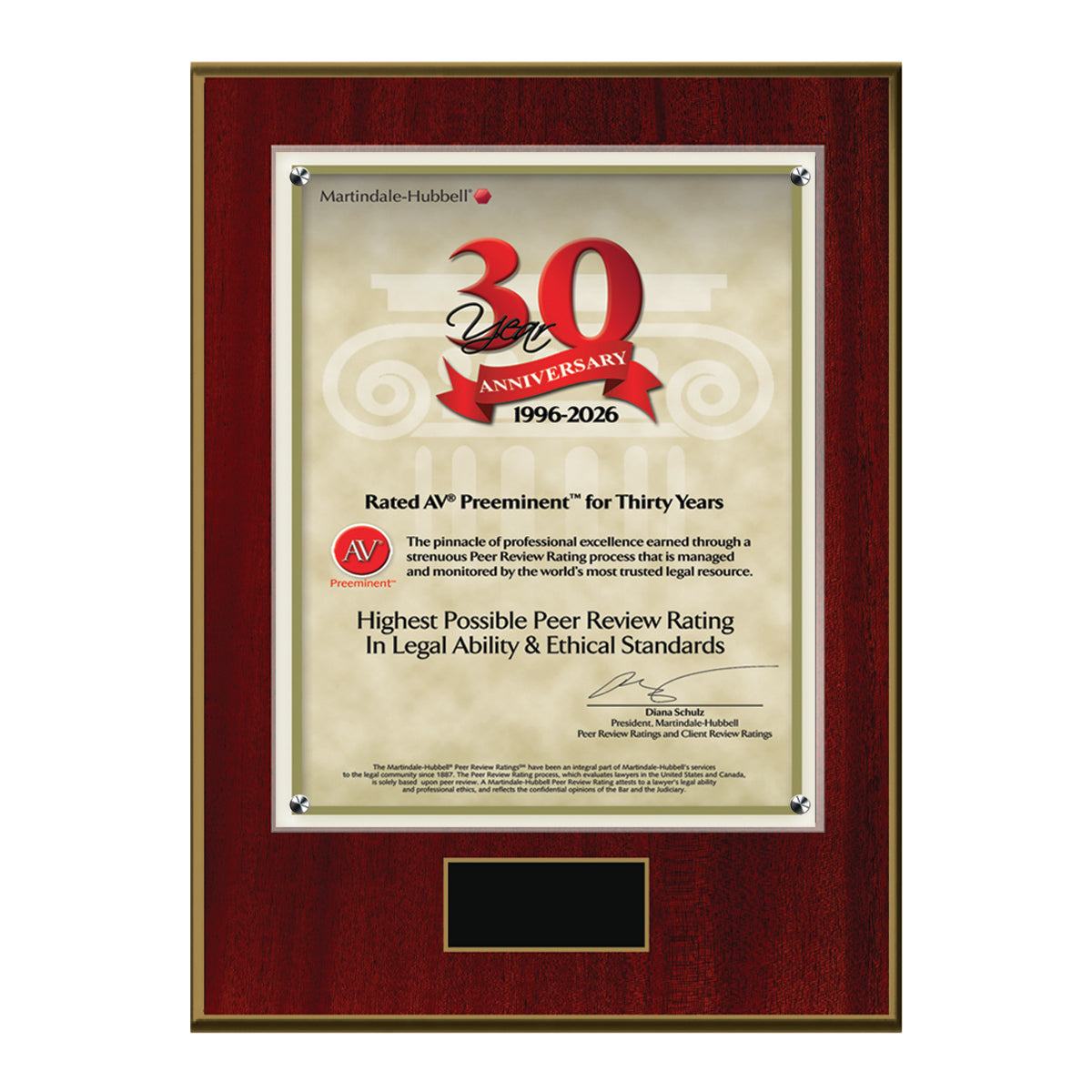 2026 Martindale AV Preeminent 30th Anniversary (213066)