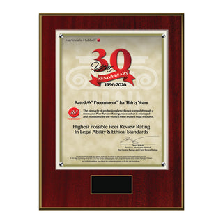 2026 Martindale AV Preeminent 30th Anniversary (213066)
