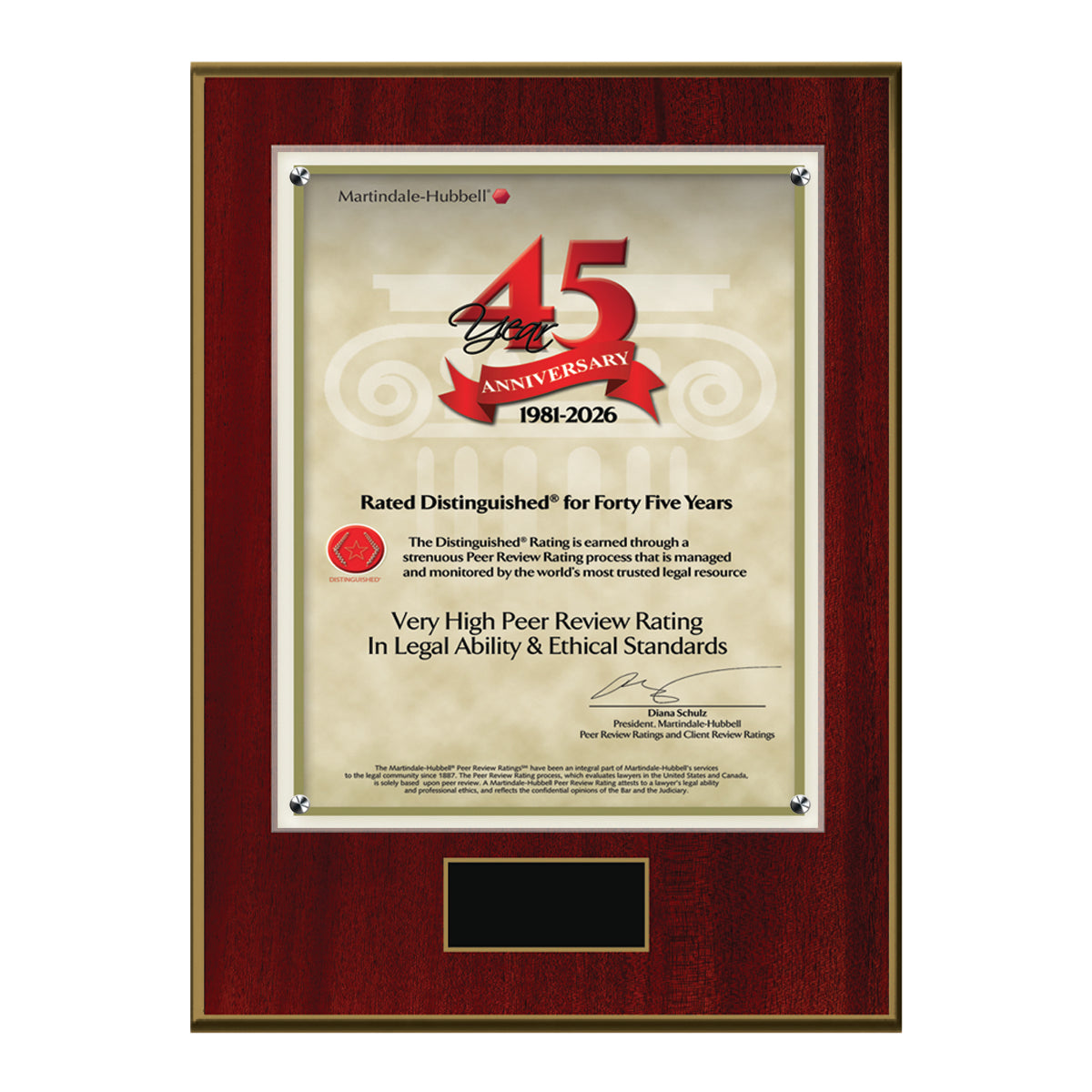 2026 Martindale Distinguished 45th Anniversary (213054)