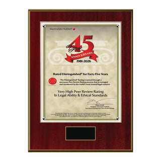 2026 Martindale Distinguished 45th Anniversary (213054)