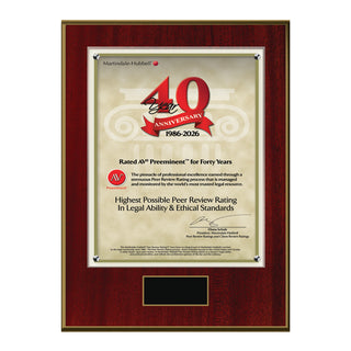 2026 Martindale AV Preeminent 40th Anniversary (213064)