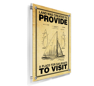 A Place for Sailboats to Visit - Acrylic Wall Plaque