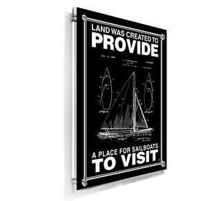 A Place for Sailboats to Visit - Acrylic Wall Plaque