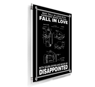 Fall in Love with Scuba - Acrylic Wall Plaque