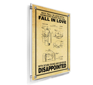 Fall in Love with Scuba - Acrylic Wall Plaque